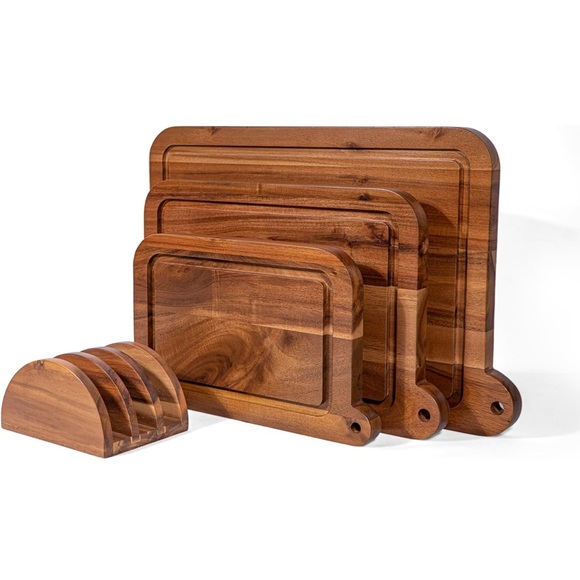 BNIB Set of 3 Lisbon Cutting Board with Holder for Kitchen - Picture 1 of 8